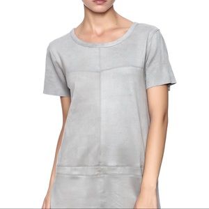 Olivaceous Faux Suede Shift Dress